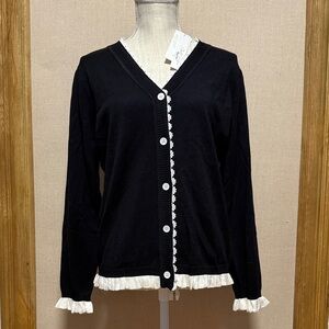 *New Belle Poque Black Cardigan Women's size M